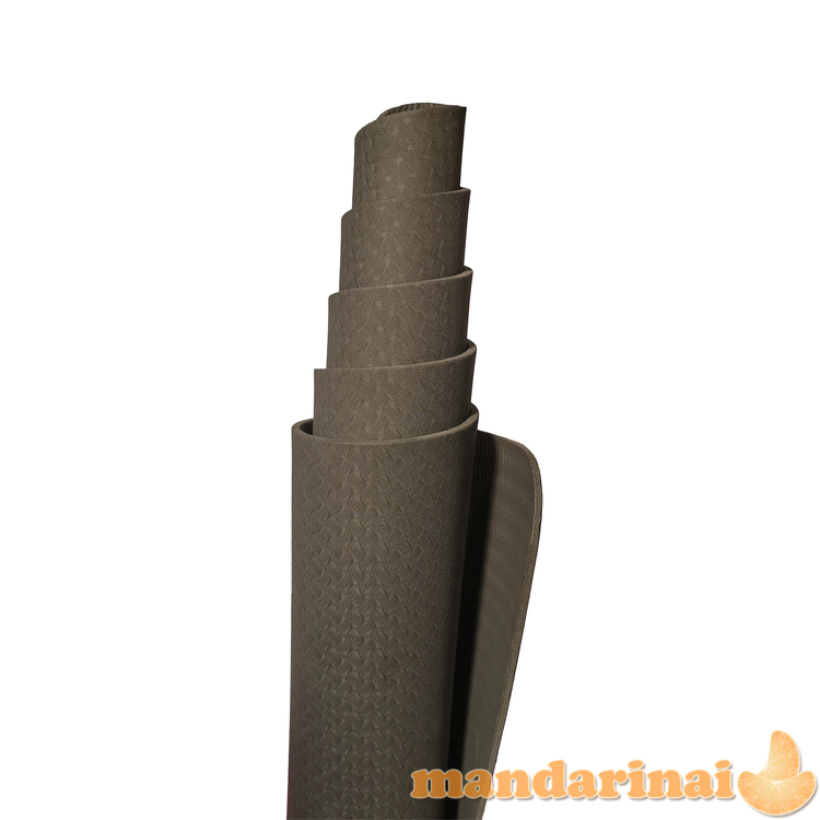 Gimnastikos/jogos kilimėlis TPE su raštu KP-188 Juodas