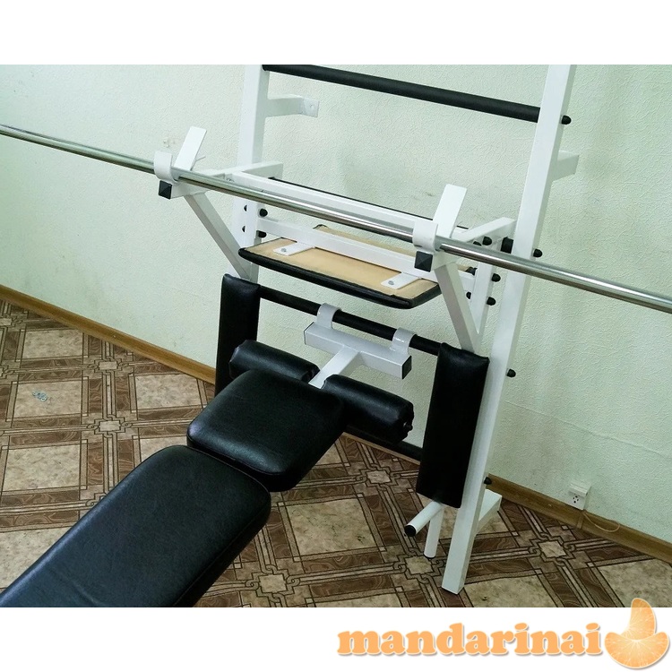 Lygiagretės-štangos laikiklis tvirtinamos ant gimnastikos sienelės Jet-4 iki 120kg baltas