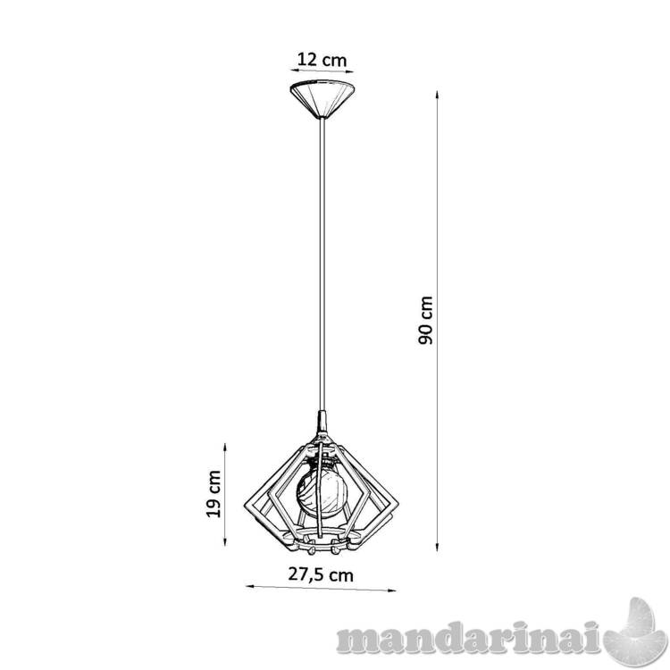 Pakabinama lempa pompelmo natūrali mediena 3
