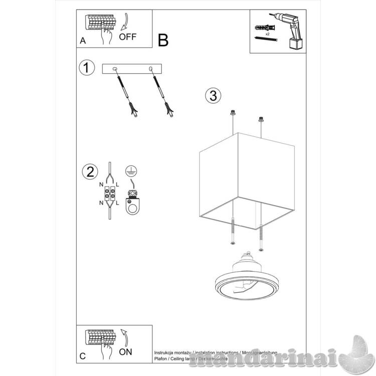 Šviestuvas Blake Black 4