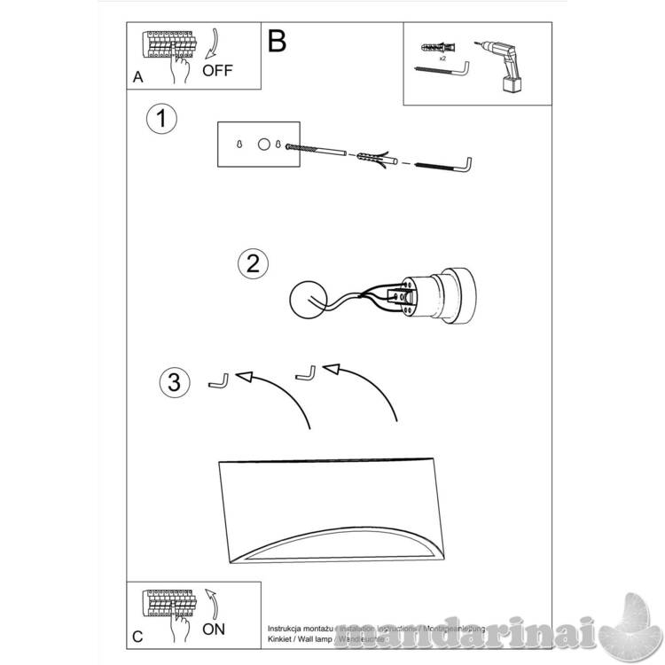 Sieninis šviestuvas keramika virpėjimas