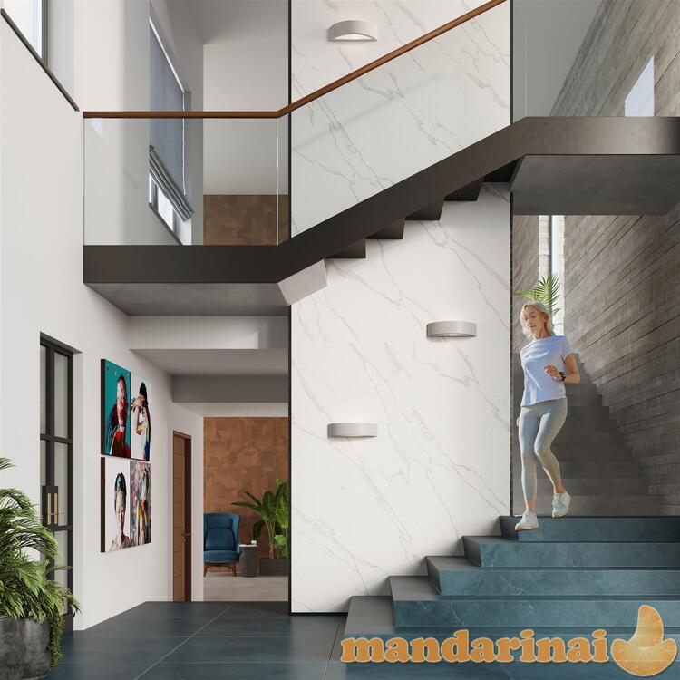 Sieninis šviestuvas keramika atena pilka 6