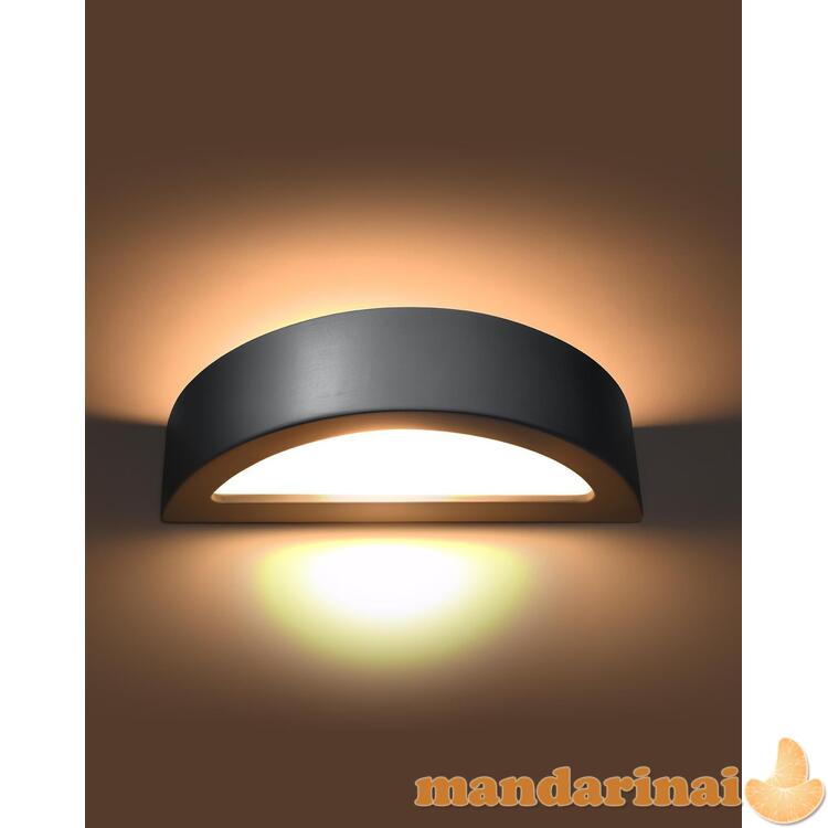 Sieninis šviestuvas keramika atena pilka