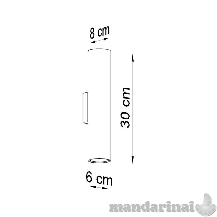 Sieninis šviestuvas lagosas baltas
