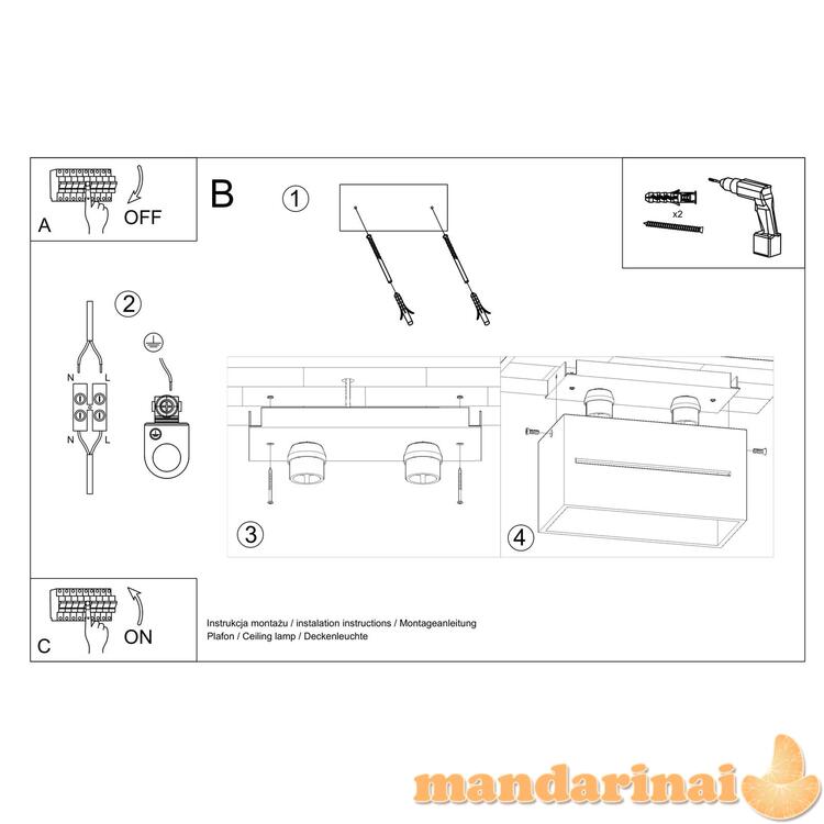 Lubinis šviestuvas lobo 2 balta 5