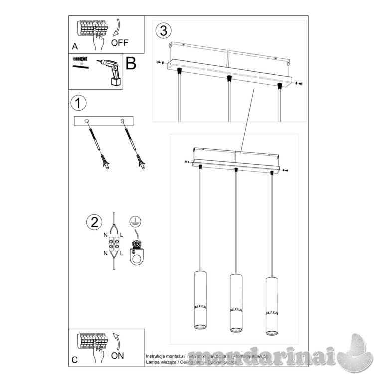 Pakabinama lempa loopez 3L juoda/vario