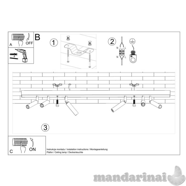 Šviestuvas eyetech 6 balta 4