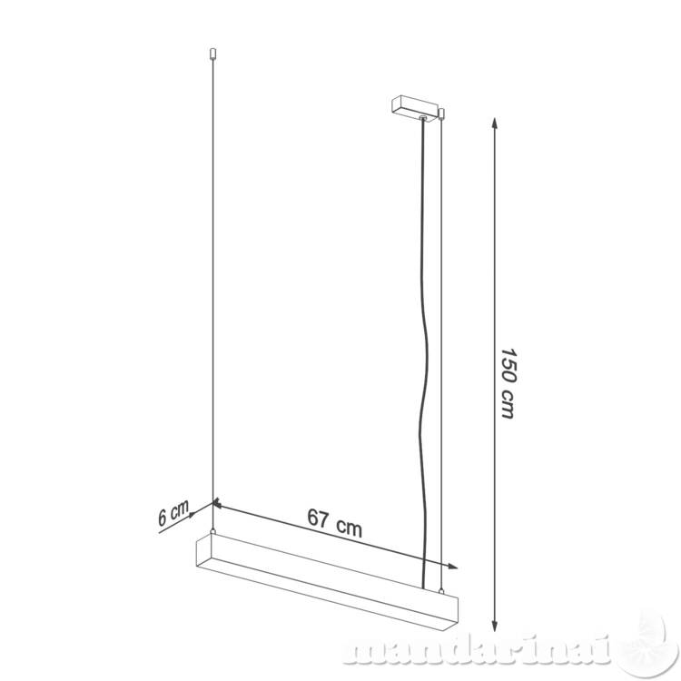 Pakabinama lempa PINNE 67 pilkos spalvos