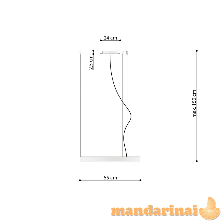 „Liustra Rio 55 Black 3000K“