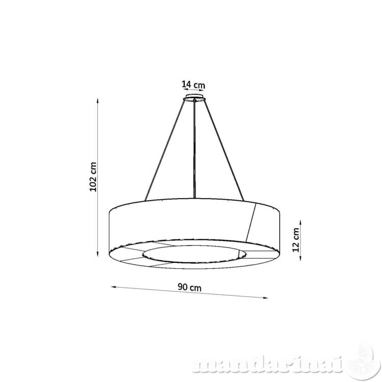 Liustra saturno plonas 90 juodas