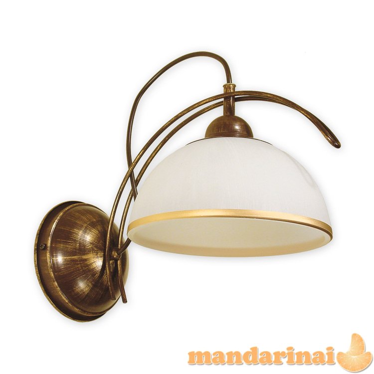 Flex sieninis šviestuvas - 1 lemputė - rudas + auksinė ornamentai 
