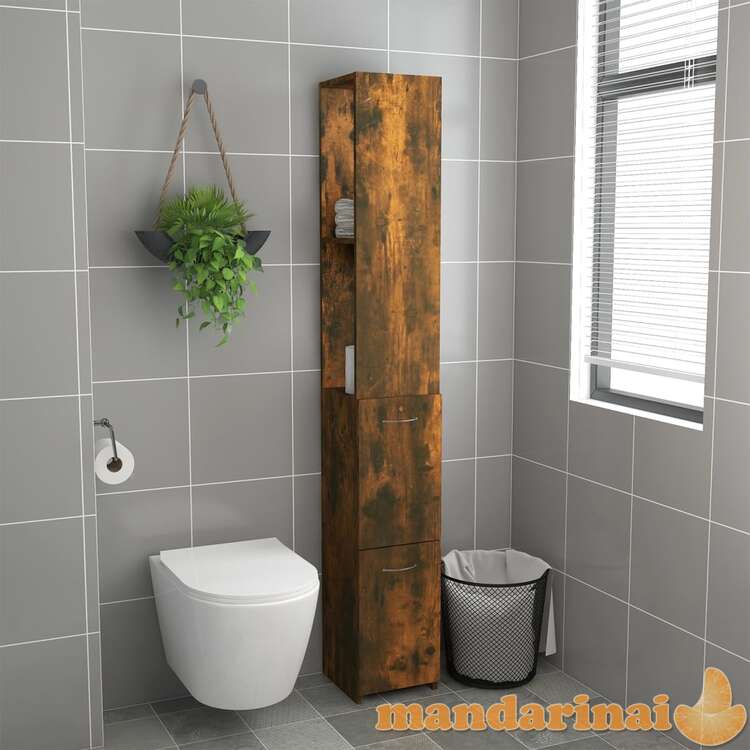 Vonios spintelė, dūminio ąžuolo, 25x25x170cm, mediena