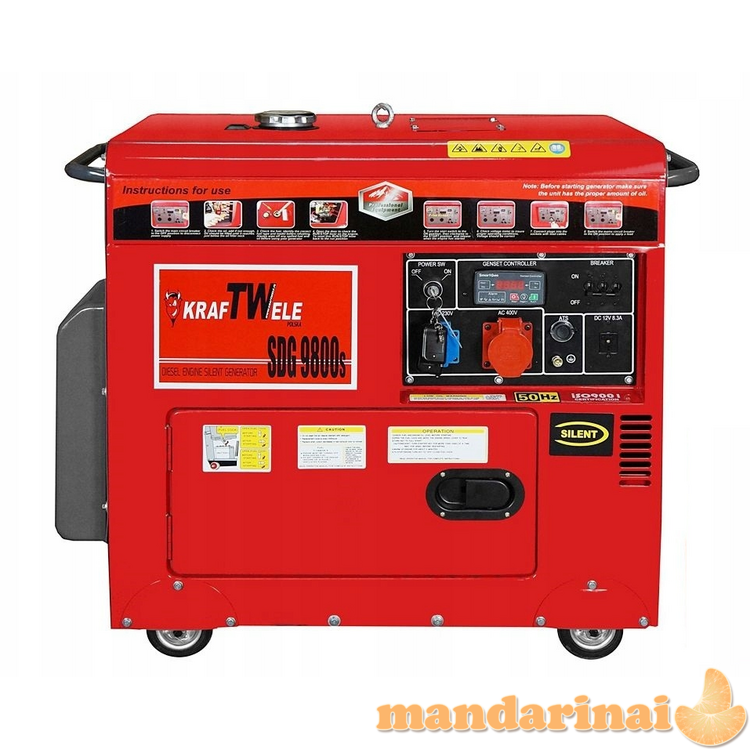 DOUBLE TANK trifazis dyzelinis elektros generatorius 