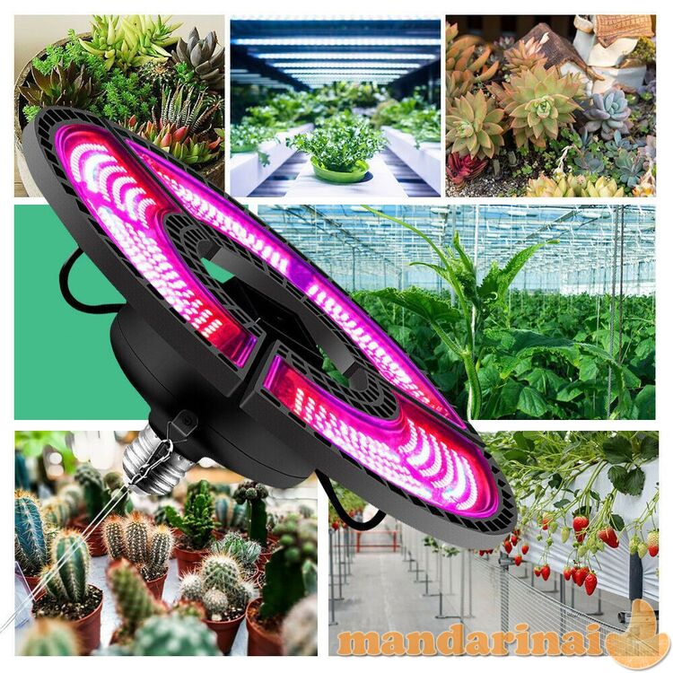 504 LED baltos šviesos lempa augalams auginti