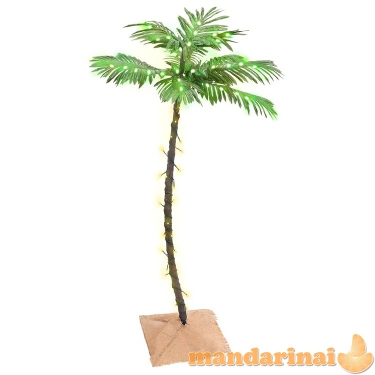 Palmė su 72 šiltomis baltomis led lemputėmis, 120cm