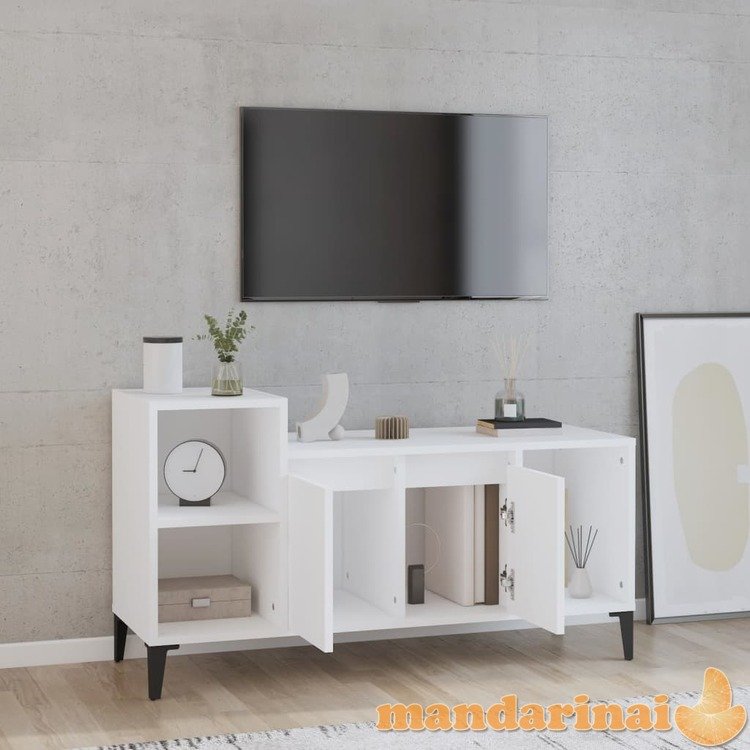 Televizoriaus spintelė, baltos spalvos, 100x35x55cm, mediena