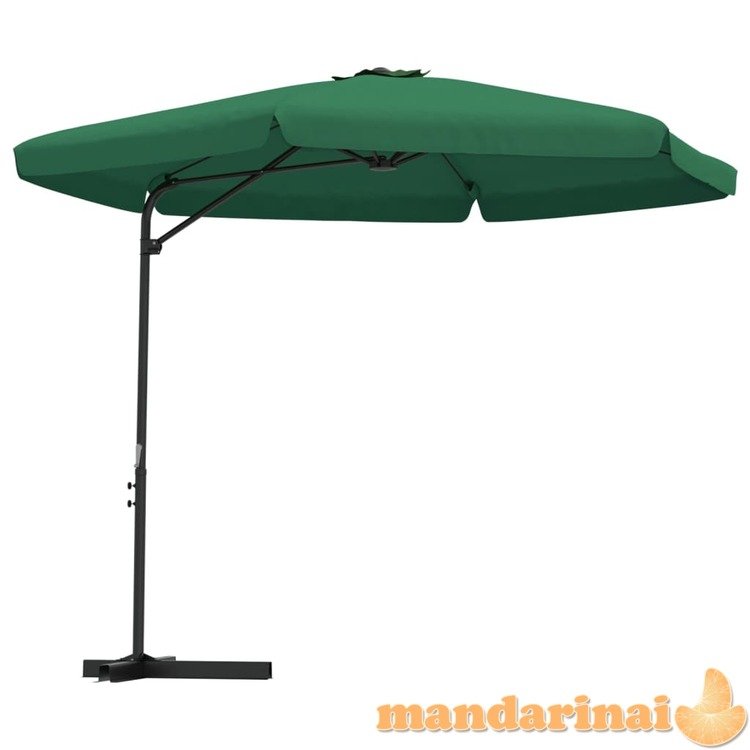 Lauko skėtis su plieniniu stulpu, žalios spalvos, 300cm
