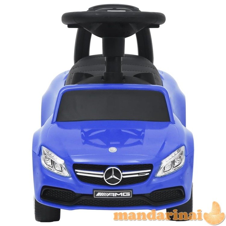 Paspiriamas vaikiškas automobilis mercedes-benz c63, mėlynas
