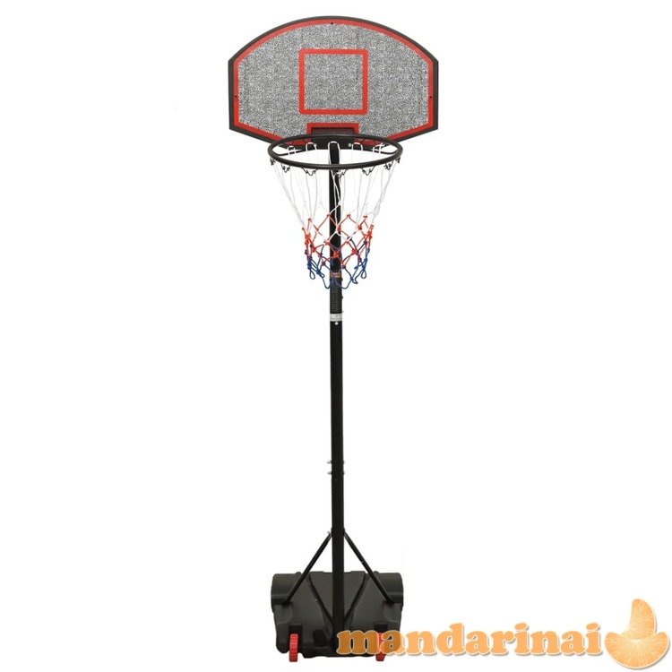 Krepšinio stovas, juodos spalvos, 216–250cm, polietilenas