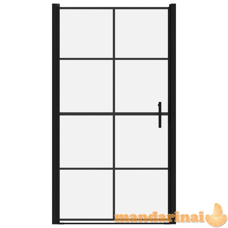 Dušo durys, juodos spalvos, 100x178cm, grūdintas stiklas