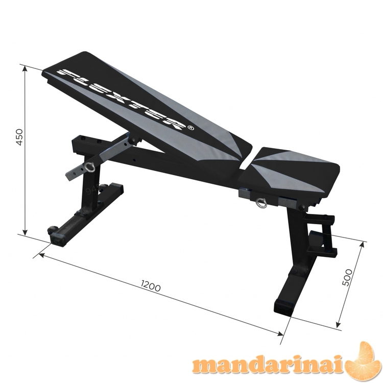 Treniruočių suoliukas SANRO OPTIMAL, juodas