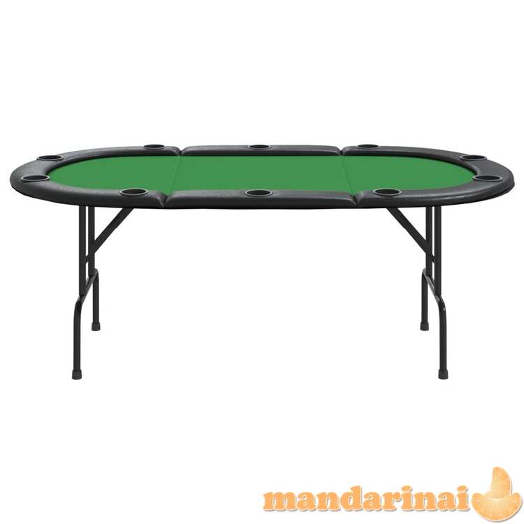Sulankstomas pokerio stalas, žalias, 206x106x75cm, 10 žaidėjų