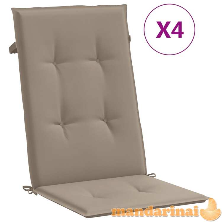 Sodo kėdės pagalvėlės, 4vnt., taupe spalvos, 120x50x3cm
