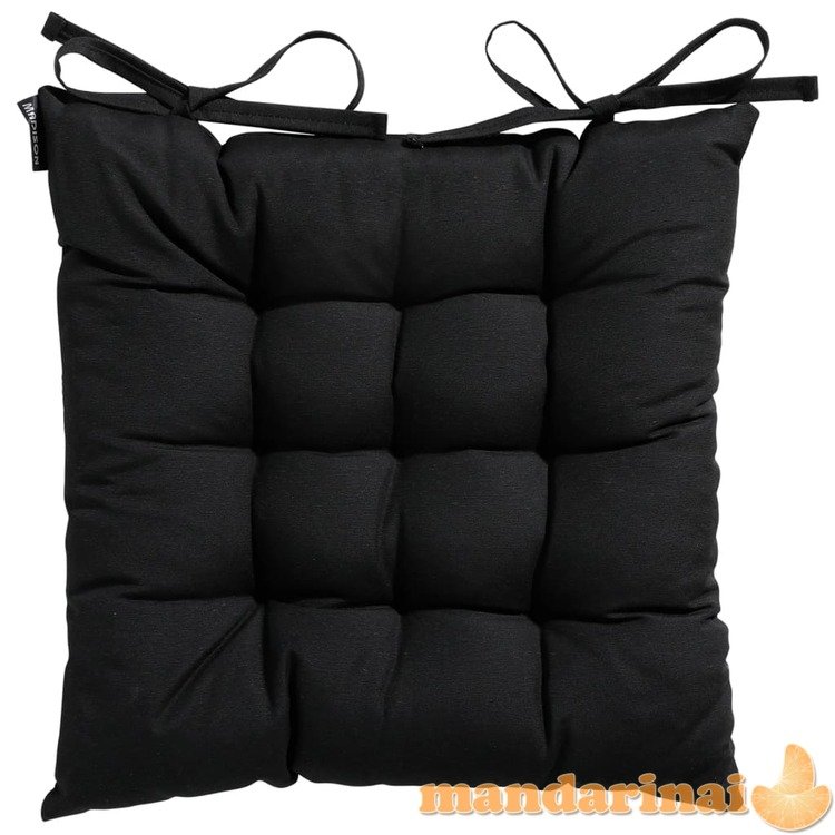 Madison sėdynės pagalvėlė panama, juodos spalvos, 46x46cm