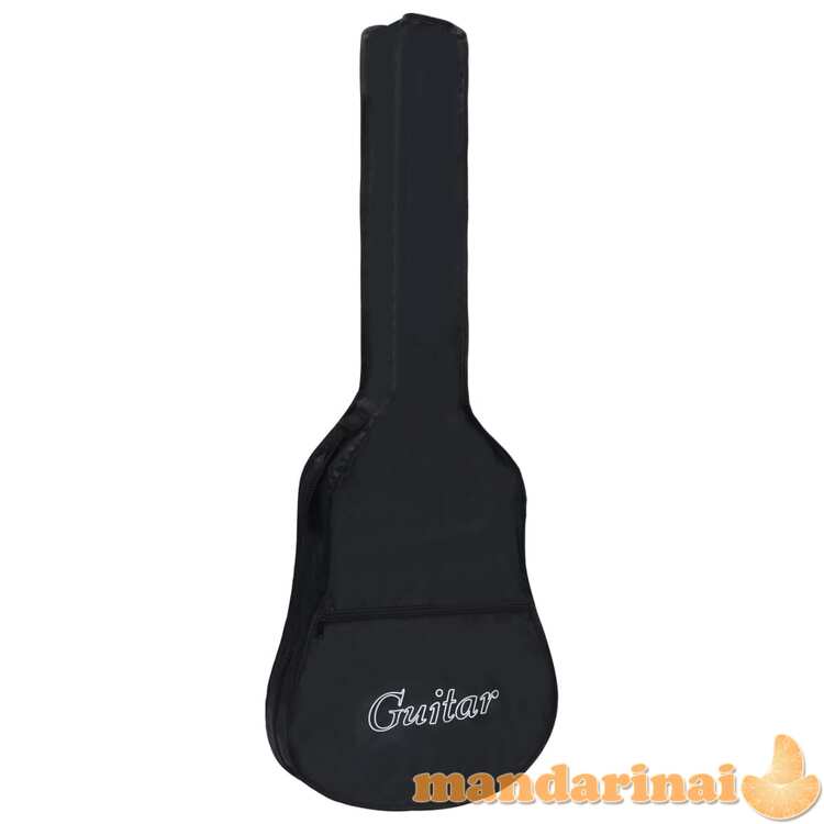 Gitaros dėklas 4/4 dydžio gitarai, juodas, 100x37 cm, audinys