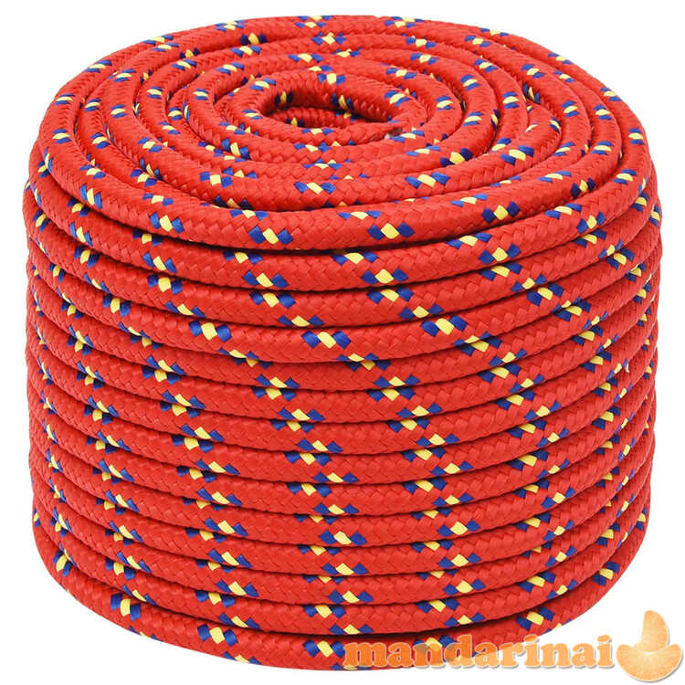 Valties virvė, raudonos spalvos, 14mm, 100m, polipropilenas