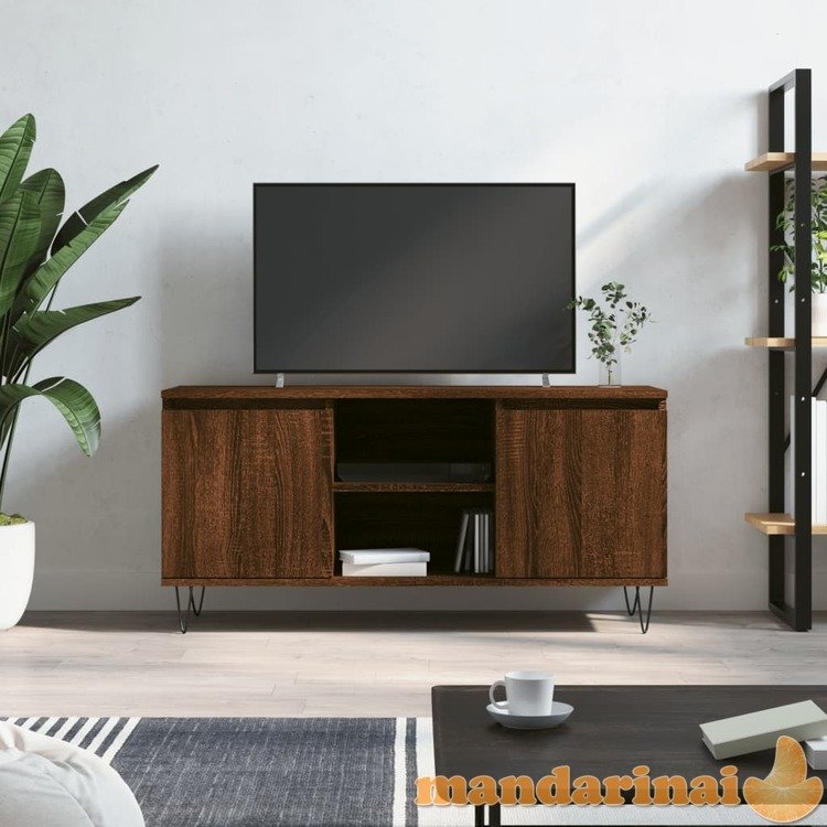 Televizoriaus spintelė, ruda ąžuolo, 104x35x50cm, mediena