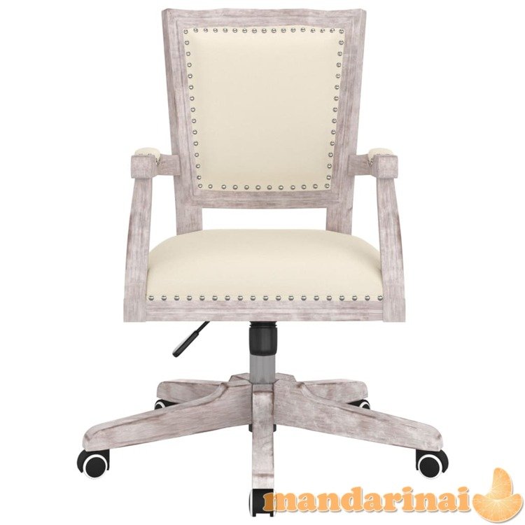 Pasukama biuro kėdė, smėlio spalvos, audinys