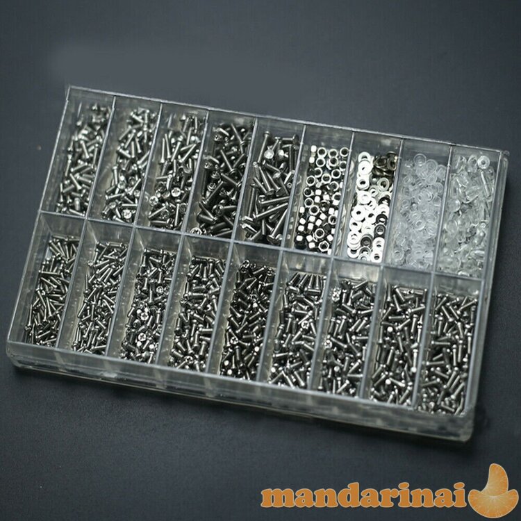 1000 dalių rinkinys laikrodžių, akinių ar telefonų taisymui