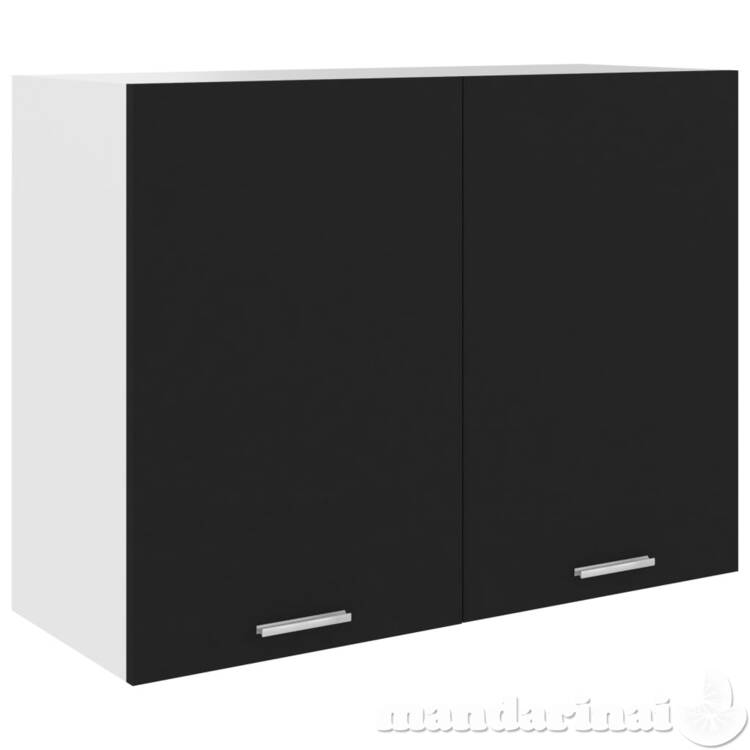 Virtuvės spintelė, juodos spalvos, 80x31x60cm, mdp