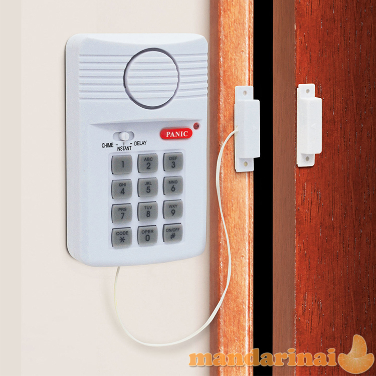 3 režimų durų-langų signalizacija su kodu