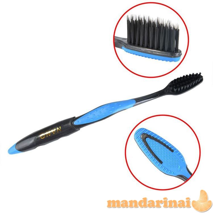 Bambuko anglies nano dantų šepetėlis