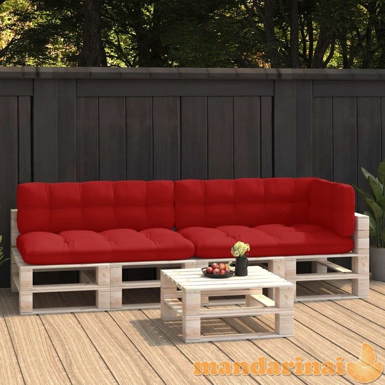 Pagalvėlės sofai iš palečių, 5vnt., raudonos spalvos
