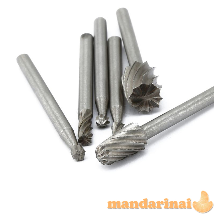 6vnt. frezų rinkinys 3.17mm koteliu