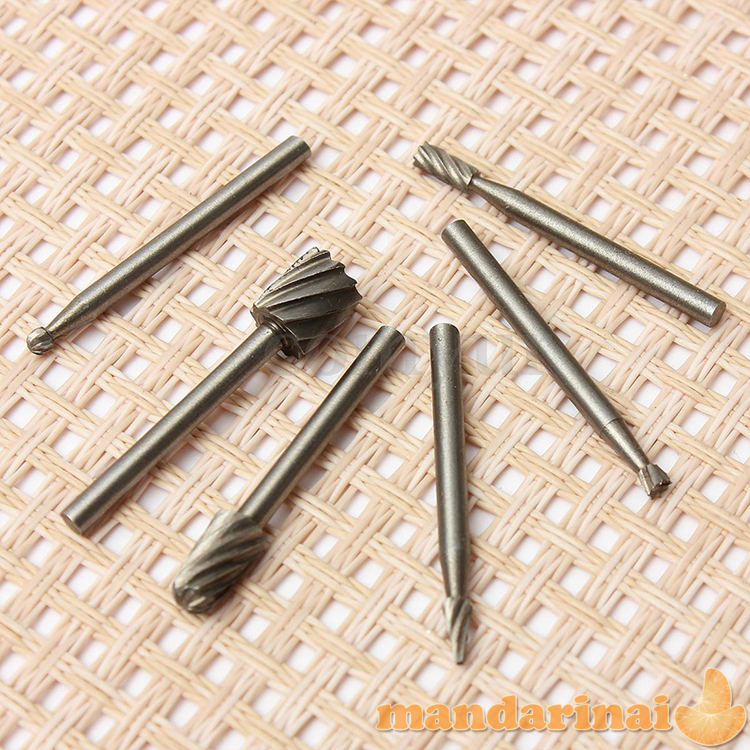 6vnt. frezų rinkinys 3.17mm koteliu