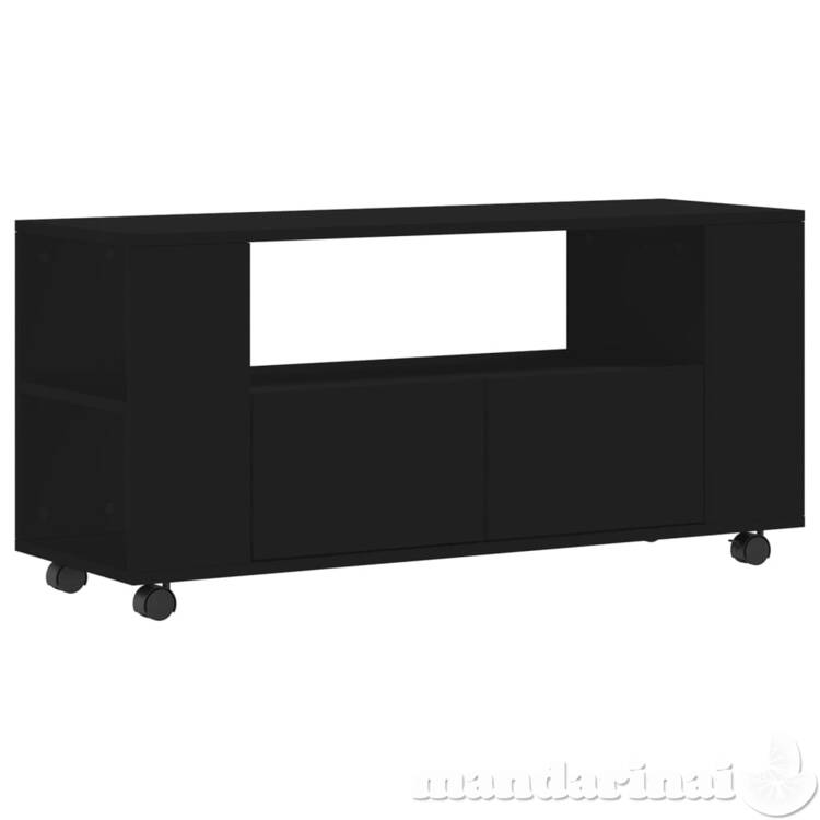 Televizoriaus spintelė, juodos spalvos, 102x34,5x43cm, mediena