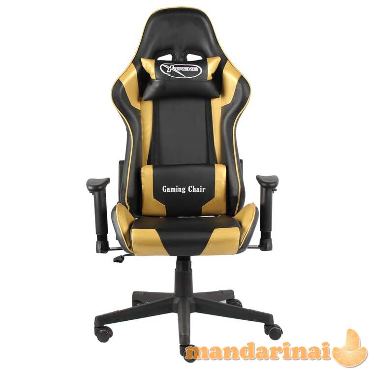 Pasukama žaidimų kėdė, auksinės spalvos, pvc