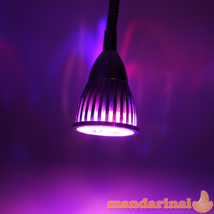 Pilno spektro 5W lempa augalų auginimui su tvirtinimu