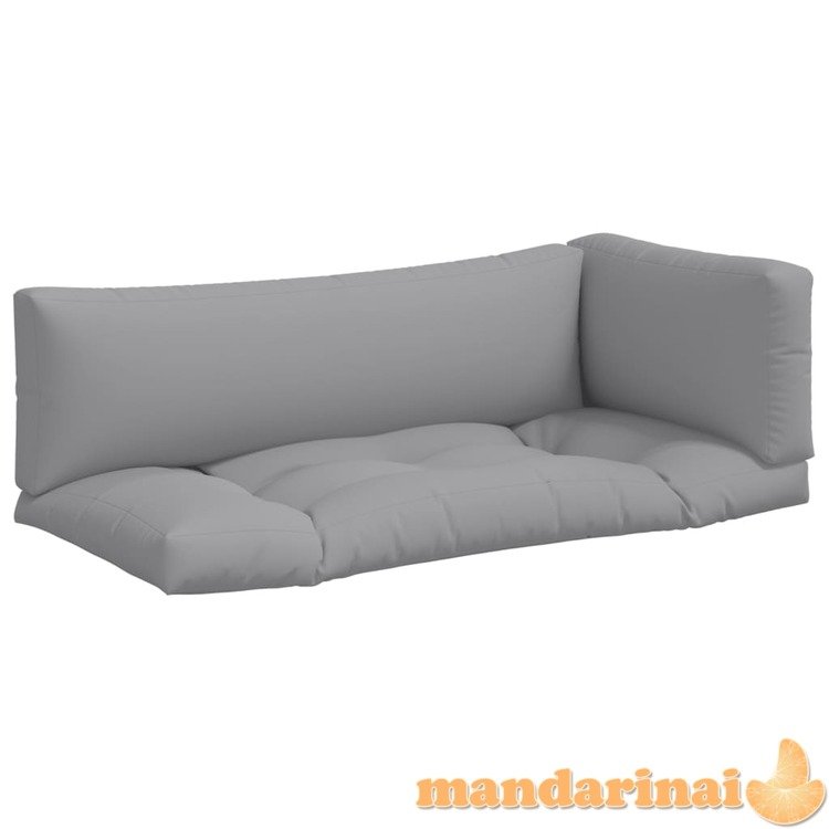 Pagalvėlės sofai iš palečių, 3vnt., pilkos spalvos