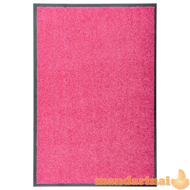 Durų kilimėlis, rožinės spalvos, 60x90cm, plaunamas