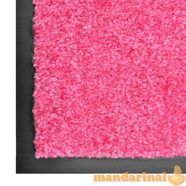 Durų kilimėlis, rožinės spalvos, 60x90cm, plaunamas