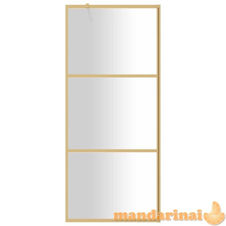 Dušo sienelė su skaidriu esg stiklu, auksinės spalvos, 90x195cm