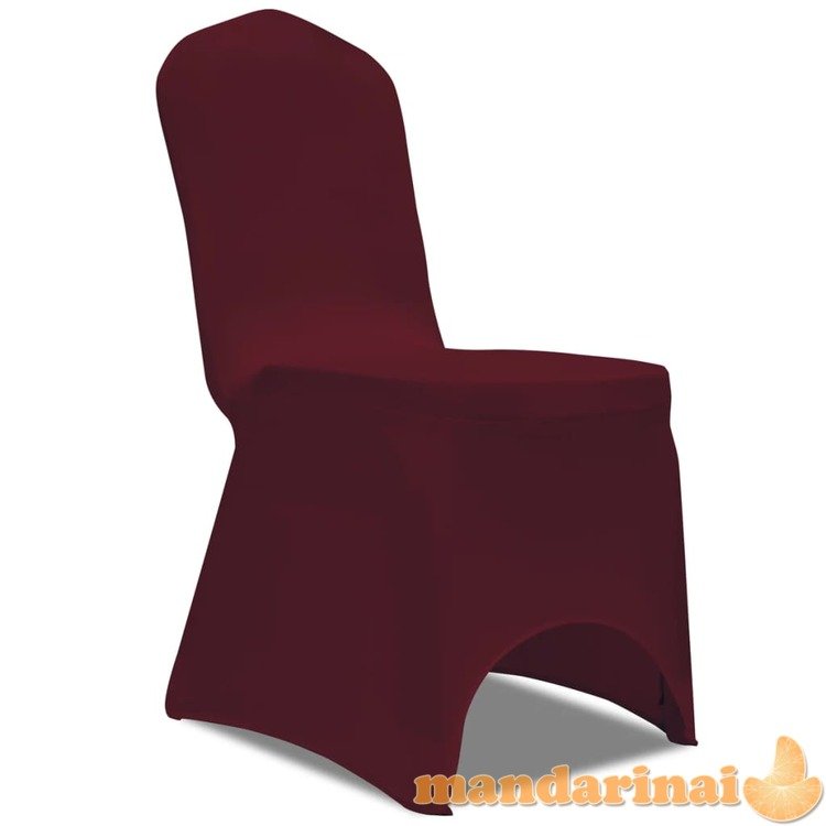 50 tamprių kėdžių užvalkalų, vyšninės spalvos