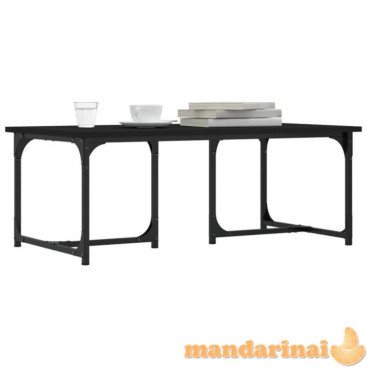 Kavos staliukas, juodos spalvos, 90x50x35cm, apdirbta mediena