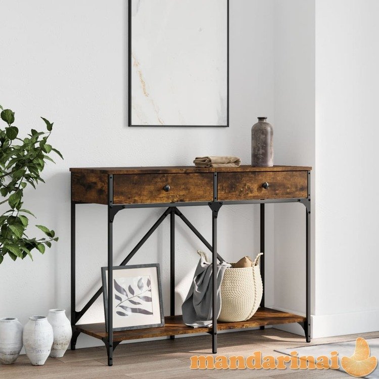 Konsolinis staliukas, dūminio ąžuolo, 100x39x78,5cm, mediena
