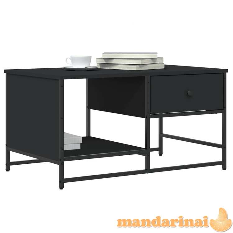 Kavos staliukas, juodos spalvos, 85,5x51x45cm, apdirbta mediena